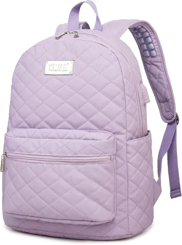Miniatura 10 de Kinmac Mochila resistente al agua para laptop con puerto de carga USB para laptop de hasta 15.6 pulgadas (bordado)