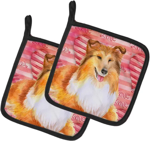 Miniatura 38 de Caroline's Treasures BB9655PTHD - Juego de soportes para ollas de cocina resistentes al calor, almohadillas calientes para horno, 7 1/2 x 7 1/2