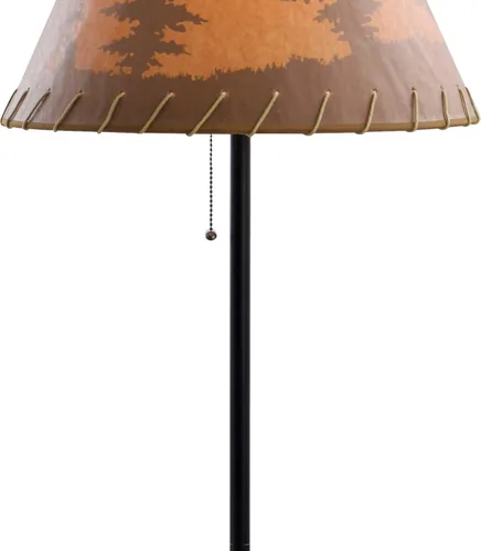Miniatura 7 de Catalina Lighting 19910-000 Lámpara de pie rústica para cabaña, lámpara de pie, luz de sala de estar para cabina o hogar, bombilla LED no incluida