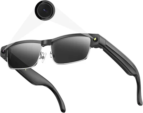 Miniatura 11 de Lentes de cámara inteligente para fotos, audio y videos, grabación HD de 8 MP, batería 7H, gafas ligeras de cámara AI para hombres y mujeres