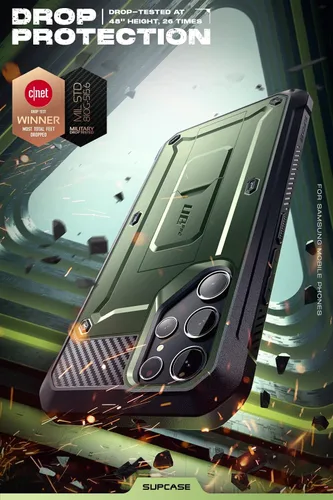 Miniatura 4 de SUPCASE Funda para Samsung Galaxy S23 Ultra con Soporte, [Unicorn Beetle Pro] [2 Marcos Frontales]
