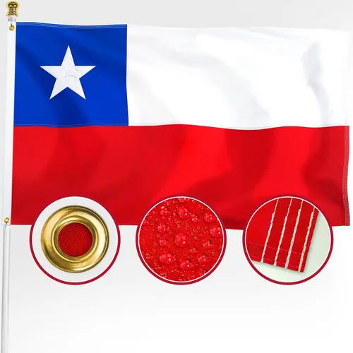 Miniatura 15 de XIFAN Bandera de El Salvador prémium de 3 x 5 pies para exteriores, bandera de país salvadoreño de nailon 210D de doble cara resistente, decoración