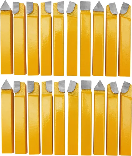 Miniatura 9 de Herramienta de corte con punta de carburo de 1/2 pulgada, herramientas de corte de torno de metal para torneado, taladrado y biselado