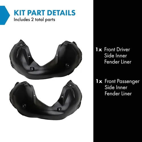 Miniatura 2 de TRQ Juego de forros de guardabarros interior delantero compatible con Chrysler 300 2005-2008 2006-2010 Dodge Charger Magnum CH1250128 CH1251128