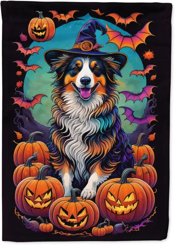 Miniatura 12 de Caroline's Treasures DAC1466GF - Bandera decorativa para jardín de Halloween de Affenpinscher Witchy para jardín, decoración para patio exterior