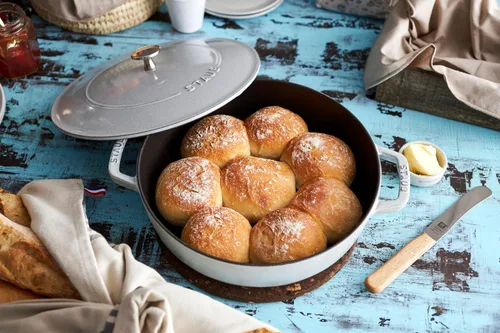 Miniatura 2 de staub Braiser 40501-484 - Sartén para saltear Campagne, 9.4 pulgadas (9.4 in), ambas manos, olla esmaltada fundida, tipo poco profundo, Sukiyaki