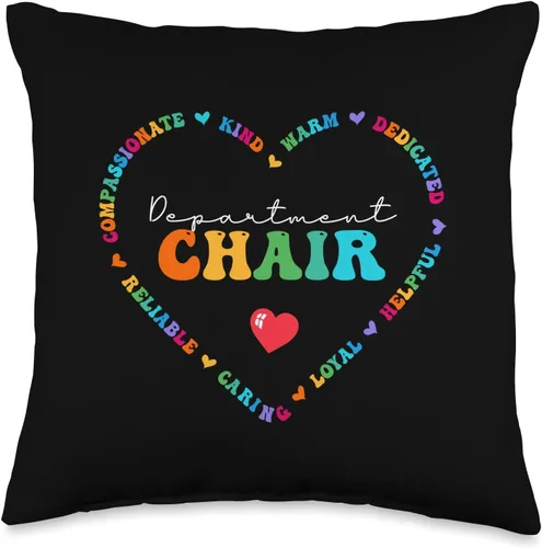 Funny Department Chair Back To School Gifts Bonita almohada para silla de departamento, semana de agradecimiento para el regreso a clases, 16 x 16