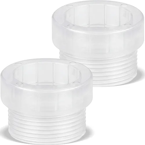 Miniatura 10 de Thyle Estabilizador de sombrilla de piscina, adaptador de inserción de 3/4 pulgadas, fundas adaptadoras roscadas, estabilizador de poste de Blanco