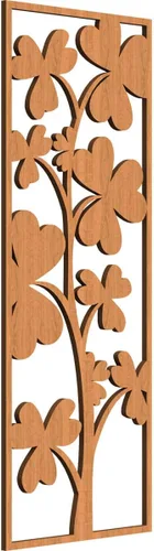 Miniatura 37 de 9 3/8 pulgadas de ancho x 24 3/8 pulgadas de alto x 1/4 pulgadas de alto, Bradford Paneles de pared decorativos de madera de calado, roble rojo rojo