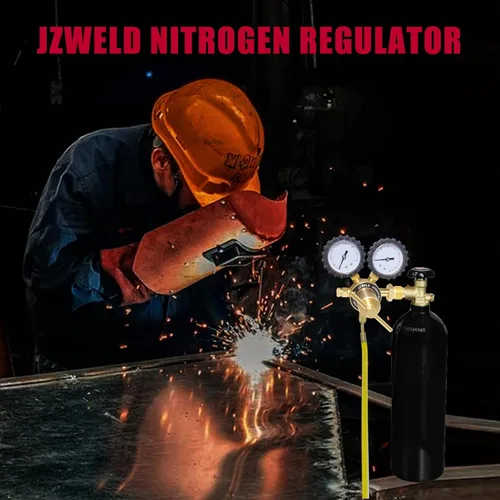 Miniatura 7 de Regulador de nitrógeno, medidor de nitrógeno HVAC con manguera de 60 pulgadas, equipo de presión de suministro de 0-800 PSI Medidores de conexión