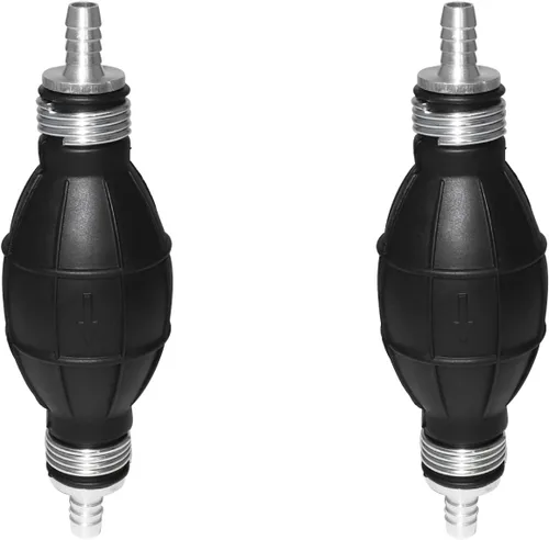 Bomba de combustible de goma de 2 bombillas negras para transferencia de combustible al vacío, imprimación manual, gasolina, gasolina, diésel,