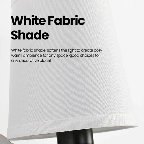 Miniatura 7 de Juego de 2 Apliques de Pared, Lámparas de Pared Modernas para Dormitorio, Apliques Luminaria de Pared con Pantalla de Tela Beige, Lámparas de Pared