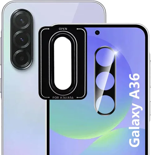 Miniatura 8 de Protector de lente de cámara para Samsung Galaxy A56, [antiarañazos] [fácil de instalar], alta definición, anti huellas dactilares, película