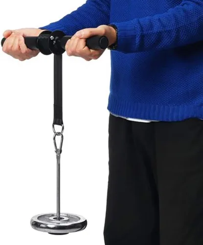 Miniatura 5 de Luwint Rodillo de muñeca para antebrazo con correa de nailon resistente, entrenador de fuerza de antebrazo y agarre para uso en el gimnasio