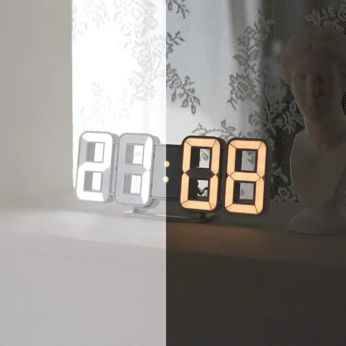 Miniatura 9 de mooas Reloj LED 3D Pure Slim M, reloj digital LED multifunción (calendario, alarma, temperatura)