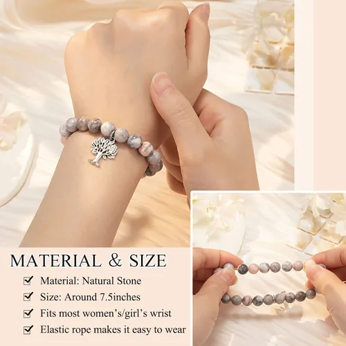 Miniatura 4 de UPROMI Regalos para hermana maestra, pulsera del árbol de la vida para mujer