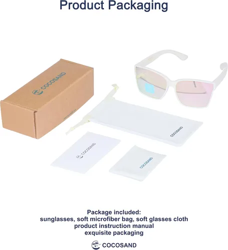 Miniatura 2 de COCOSAND Lentes de sol polarizados para niños, protección UV 400, retro, cuadrados, futuristas, para jóvenes, adolescentes, niños y niñas de 5 a 12