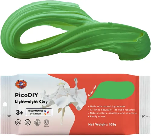 Miniatura 13 de Arcilla ligera - Arcilla de secado al aire, ultra ligera y suave, segura y no tóxica, moldeable y flexible, arcilla de modelado DIY para figuras