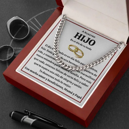 Miniatura 4 de Collar Madre E Hijo - Padre E Hijo, Cadena Cubana De Plata 925 Para Hombre, Regalo De Graduación Para Hijo, Regalos Para Navidad, I Love That Youre