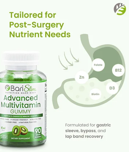 Miniatura 3 de BariSlim Gomitas multivitamínicas bariátricas avanzadas, vitaminas bariátricas especialmente formuladas para pacientes después de una cirugía