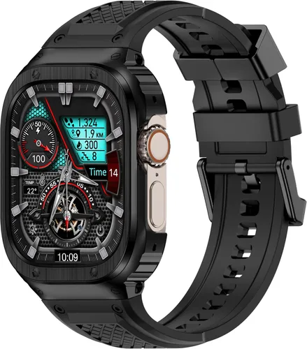 Miniatura 14 de Correa Deczone con caja de acero inoxidable compatible con Apple Watch Series SE 3 2 1/6 5 4 44mm, correa Series 3 2 1 42mm, correa iwatch de metal