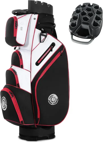 Bolsa de carrito de golf Shopsource, bolsa de palos de 14 vías con cierre moldeado y divisores de longitud completa, bolsas de carrito silenciosas