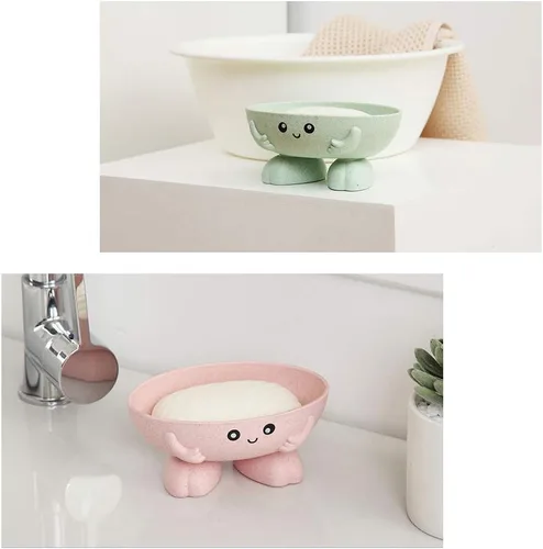 Miniatura 7 de Jabonera, bonita jabonera, creativa y encantadora bandeja de jabón para ducha, baño, cocina, encimera, color azul