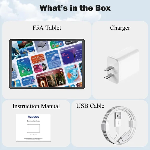 Miniatura 9 de Tablet Android 14, tableta de 10.1 pulgadas, procesador A523 Octa Core, 8GB+128GB+1TB Expandir tabletas de computadora, batería de 6000mAh, pantalla
