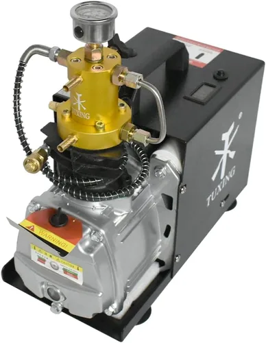Miniatura 10 de TUXING Compresor de aire Pcp, compresor de buceo de 4500 psi/30 MPa/300 bar, compresor eléctrico de apagado manual con sistema de refrigeración dual