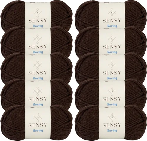 Miniatura 79 de Sensy Roving - Ovillo de lana multicolor, 3.5 onzas, 132 yardas, calibre 5, voluminoso (otoño)