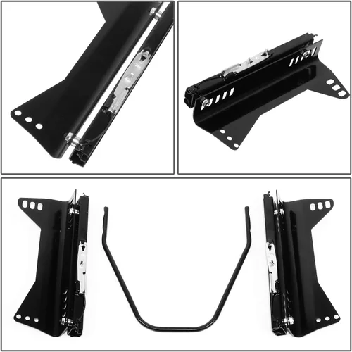 Miniatura 6 de J2 Engineering Par de asientos de cubo de carreras con respaldo reclinable de costura universal con arneses de 4, 5 y 6 puntos, 34" alto x 23" ancho