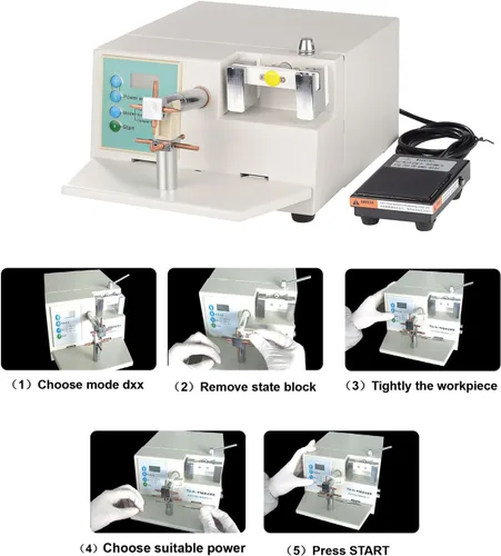 Miniatura 7 de Equipo de laboratorio dental dental 110V del tratamiento térmico de la máquina del soldador del punto de HL-WD II