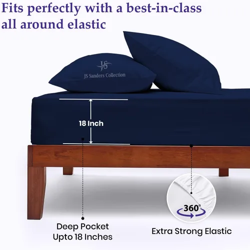 Miniatura 5 de CASA LINEN Alaskan King - Juego de sábanas de 4 piezas de 1000 hilos, juego de sábanas de lujo más suave de hasta 15 pulgadas de profundidad, 100%