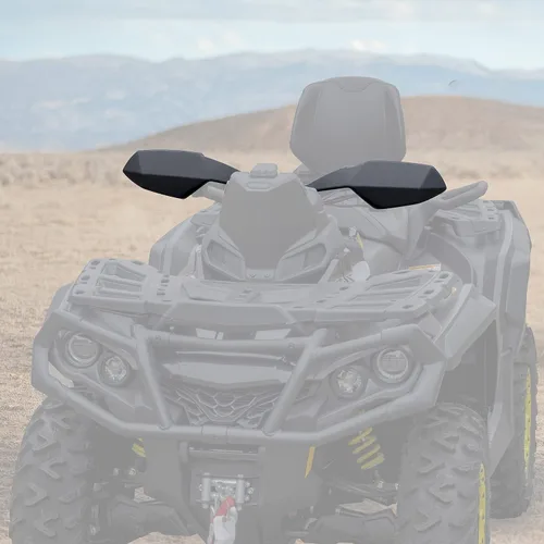 Miniatura 2 de SAUTVS Protector de manos negro deflector de viento para Can Am Outlander, kit de deflector de aire de plástico para accesorios Can-Am Outlander MAX