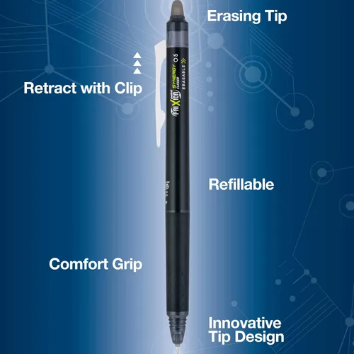 Miniatura 7 de Pilot FriXion Synergy Clicker - Bolígrafos de tinta de gel borrables, retráctiles, borrables, punta extrafina de 0.020 in, paquete de 14