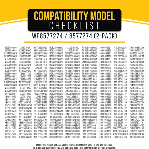 Miniatura 8 de Termistor 8577274 para secadores Whirlpool de PartsBroz – Reemplaza WP8577274, AP6013514, 3390292, 3406294, 3976615, 772546, ER8577274, PS11746740