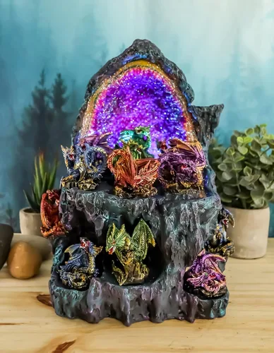 Miniatura 10 de Ebros - Juego de 12 dragones en miniatura en diferentes poses de fantasía, mazmorras y dragones, mini escala de 2 pulgadas de alto, esculturas