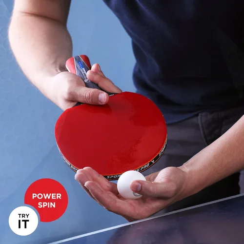 Miniatura 6 de Pala de ping pong con Killer Spin + estuche gratis, raqueta de tenis de mesa profesional para jugadores principiantes y avanzados, mejora tus Rojo