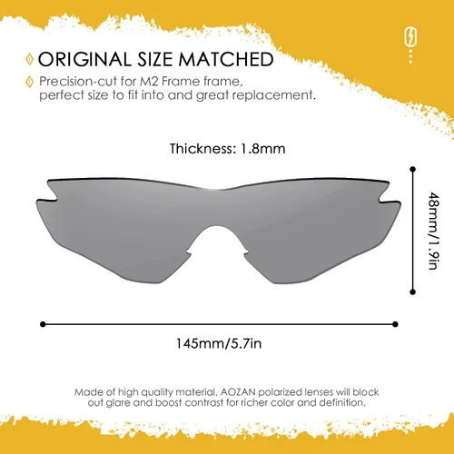 Miniatura 32 de Lentes de repuesto ANSI Z87.1 para gafas de sol Oakley M2 Frame OO9212