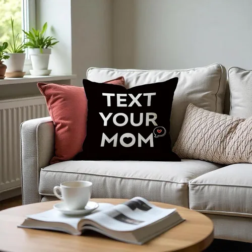 Miniatura 4 de Fundas de almohada de 18 x 18 pulgadas con texto en inglés "Call Text Your Mom", de doble cara, regalos para madres de hijas, hijos, fundas