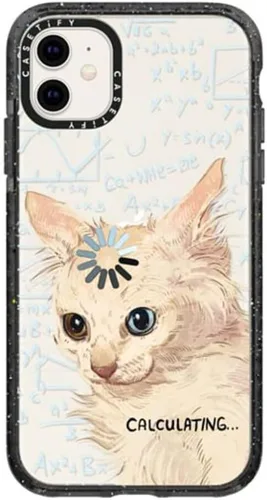 Miniatura 138 de CASETiFY Impact - Funda para iPhone 11 - Flower Power Retro - Negro Transparente