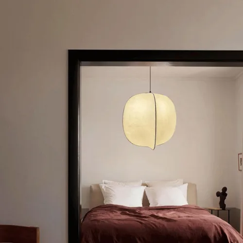 Miniatura 4 de Lámpara colgante de estilo japonés retro, lámpara colgante de barra LED, lámpara colgante de gusano de seda, lámpara de capullo, linterna de cabeza