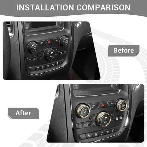Miniatura 2 de Anillo de perilla de interruptor de volumen de CA compatible con Dodge Charger 2011+/Challenger 2015+/RAM 2012-2017/Durango 2016-2022/Chrysler 300C