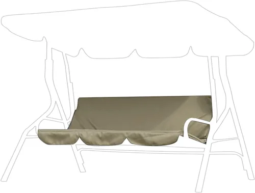 Miniatura 9 de TOPINCN Funda de cojín para columpio, funda de cojín de repuesto para patio, jardín, silla de columpio (beige)