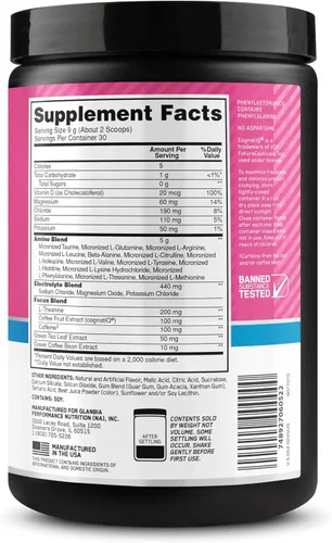 Miniatura 10 de Optimum Nutrition Amino Energy Plus Electrolytes - Bebida energética con aminoácidos y electrolitos para hidratación, sin azúcar, con BCAA, sabor