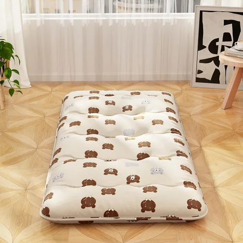 Miniatura 21 de Giantex Colchón japonés de suelo, colchón futón de 4 pulgadas con funda lavable y bolsa de almacenamiento, colchón plegable enrollable para tatami