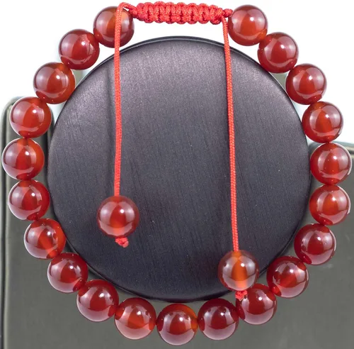 Miniatura 2 de DAZCOLO Pulsera de gemas hecha a mano con piedras preciosas de macramé ajustable de 0.315 in, cuentas redondas, cristales de cuarzo