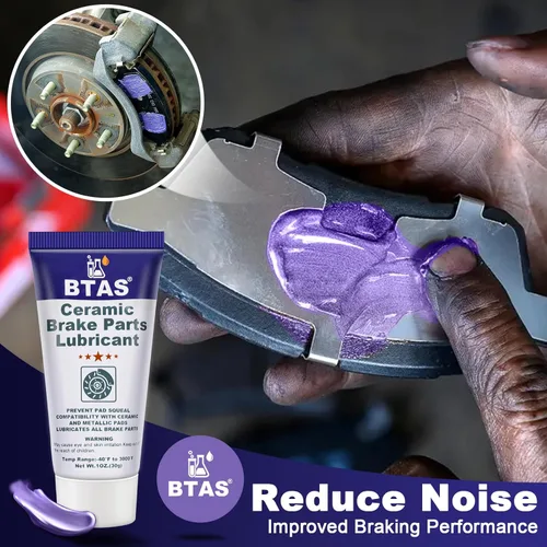 Miniatura 3 de BTAS Grasa de pinza de freno para lubricante de freno de disco, lubricante de pasador de pinza, grasa de cerámica sintética de silicona de alta
