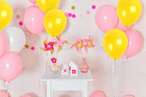 Miniatura 5 de Treasures - Globos metálicos de un solo color Amarillo claro