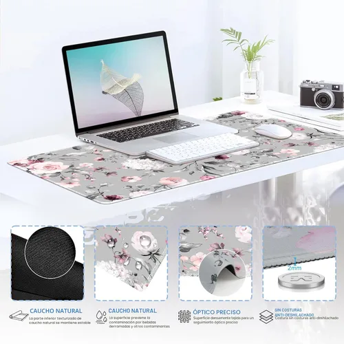 Miniatura 4 de iCasso Juego de soporte de muñeca grande para mouse, 4 en 1 XXL + reposamuñecas para teclado + reposamuñecas para mouse + juego de posavasos con Tea